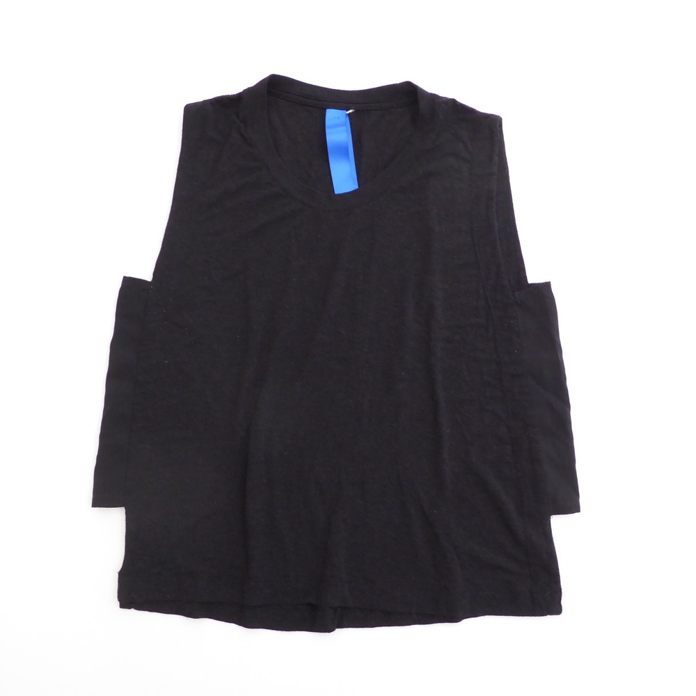 Kit and Ace Something On the Sid Tank Top Black Cashmere Blend Silk Trim 4